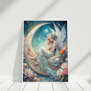 Moonlight Blommar Fairy Poster