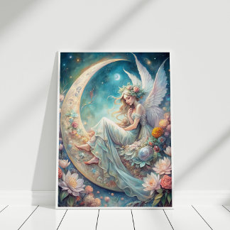 Moonlight Blommar Fairy Poster