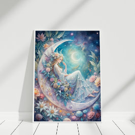Moonlight Blommar Fairy Poster
