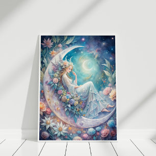 Moonlight Blommar Fairy Poster