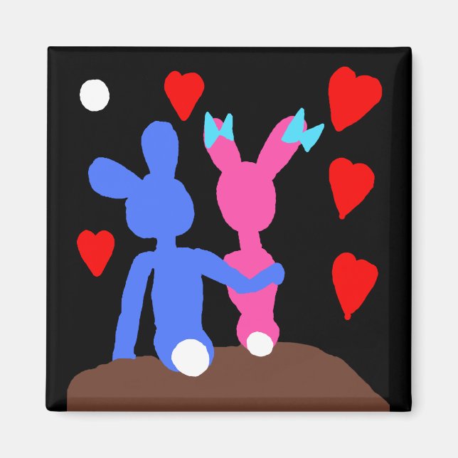 Moonlight Bunnies Magnet (Framsidan)