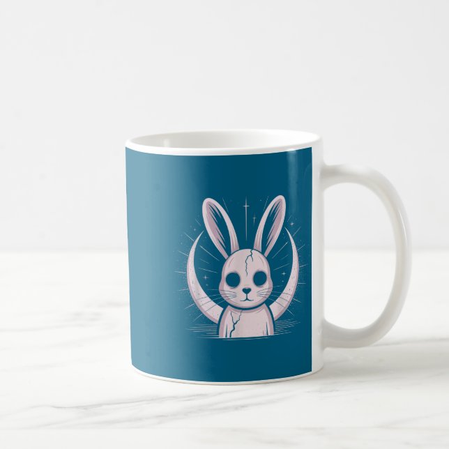 Moonlight Bunny Nge Alt Rabbit Horror Witch Moon C Kaffemugg (Höger)