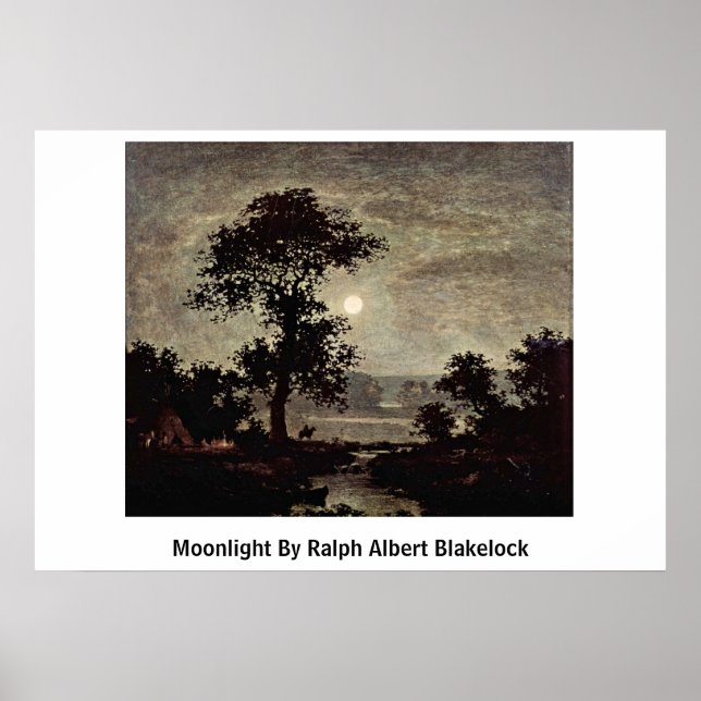 Moonlight by Ralph Blakelock Poster (Framsidan)