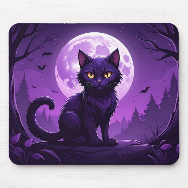Moonlight Cat Mousepad Musmatta (Framsidan)