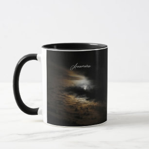 Moonlight Clouds Celestial Photo Personlig Mugg