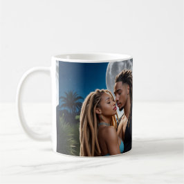 Moonlight Couple Love Mug – Romantic Digital Art  Kaffemugg
