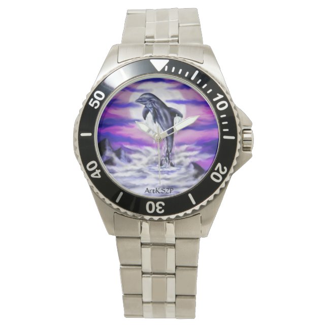 Moonlight Dolphin Armbandsur (Framsida)