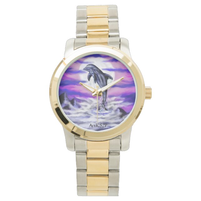 Moonlight Dolphin Armbandsur (Framsida)
