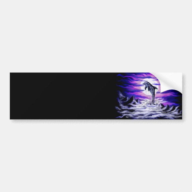 Moonlight Dolphin Bildekal (Framsidan)