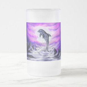 Moonlight Dolphin Frostat Ölglas