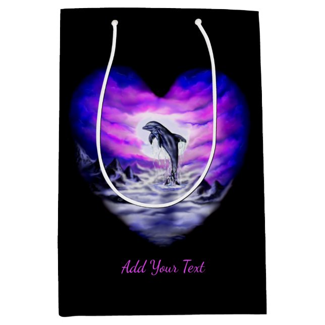 Moonlight Dolphin Heart, lägg till texten (Framsidan)