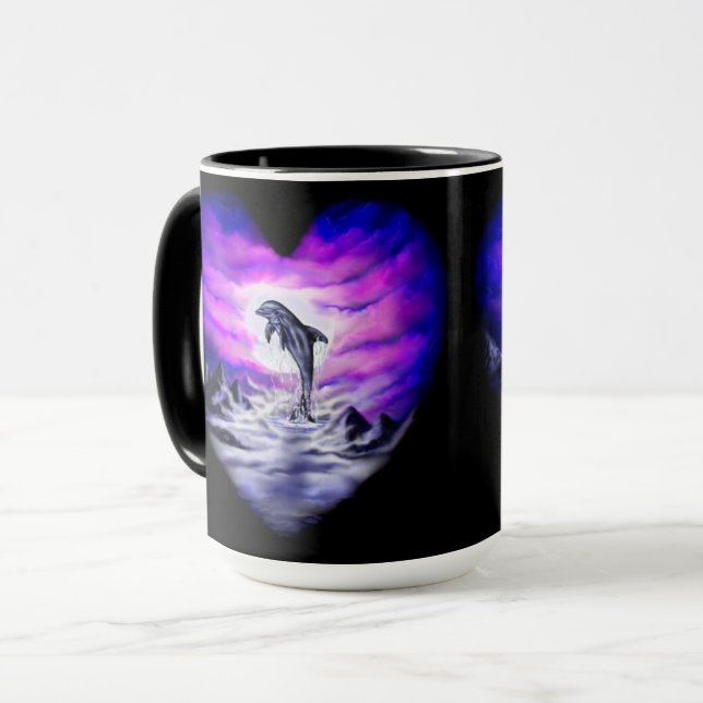 Moonlight Dolphin Mugg (Framsida vänster)