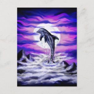 Moonlight Dolphin Vykort