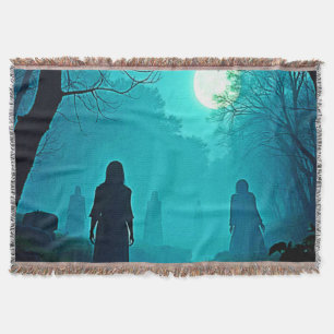 Moonlight Forest Spirits design Filt