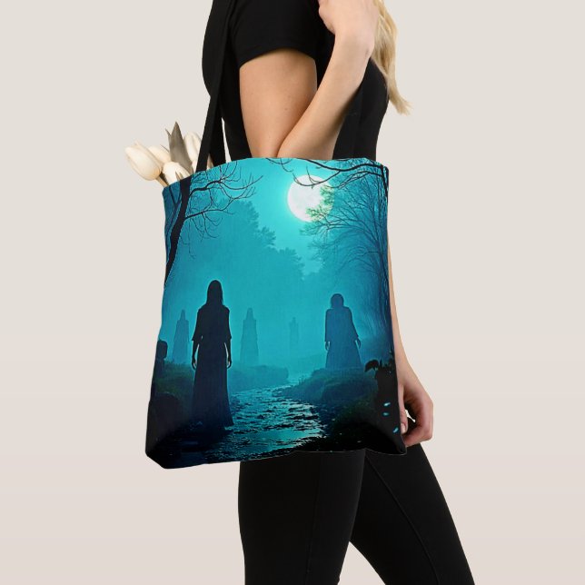 Moonlight Forest Spirits design Tygkasse (Närbild)