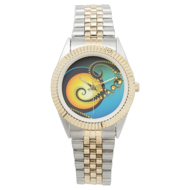 "Moonlight Fractal Art-design Armbandsur (Framsida)