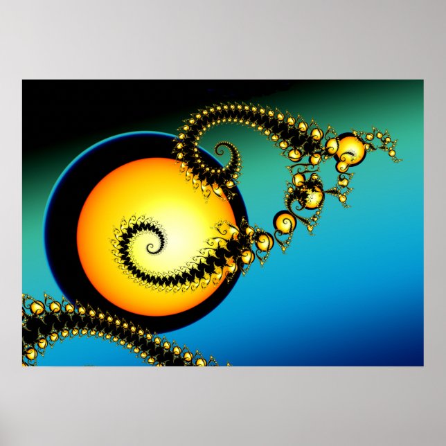 Moonlight Fractal Art Poster (Framsidan)
