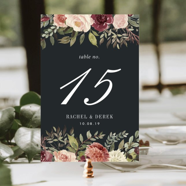 Moonlight Garden Bordsnummer Card (Skapare uppladdad)