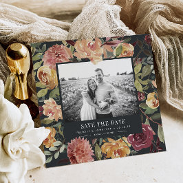 Moonlight Garden Photo Save Date Card Spara Datumet