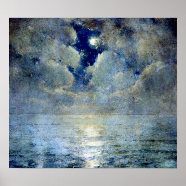 Moonlight genom molnen poster (Framsidan)