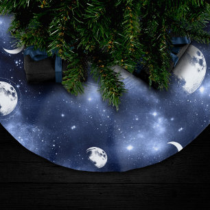 Moonlight Glow Phaser i Måne i Himlar moln Julgransmatta Borstad Polyester