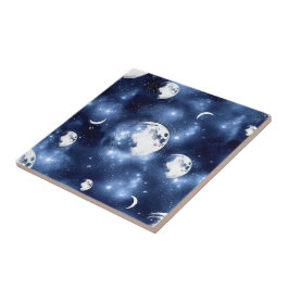 Moonlight Glow | Phaser i Måne i Himlar moln Kakelplatta