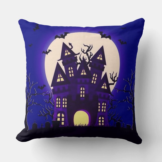 Moonlight Haunted Mansion Kudde (Framsida)