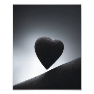 Moonlight Heart Shape Night Himlar Fototryck