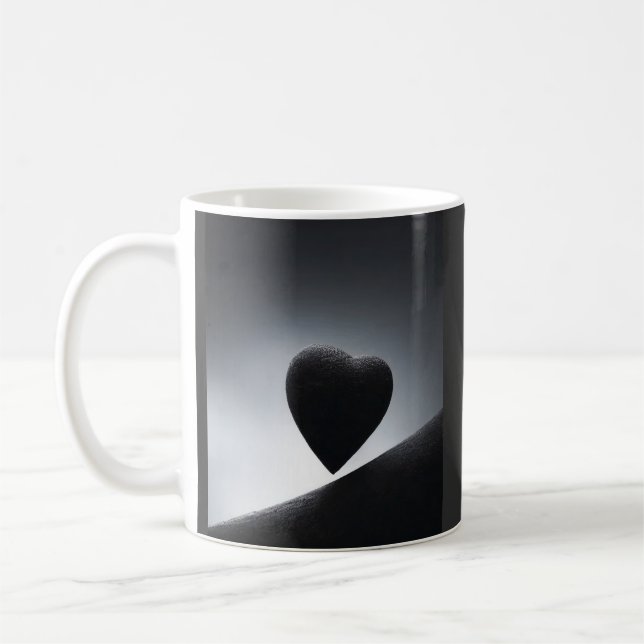 Moonlight Heart Shape Night Himlar Kaffemugg (Vänster)