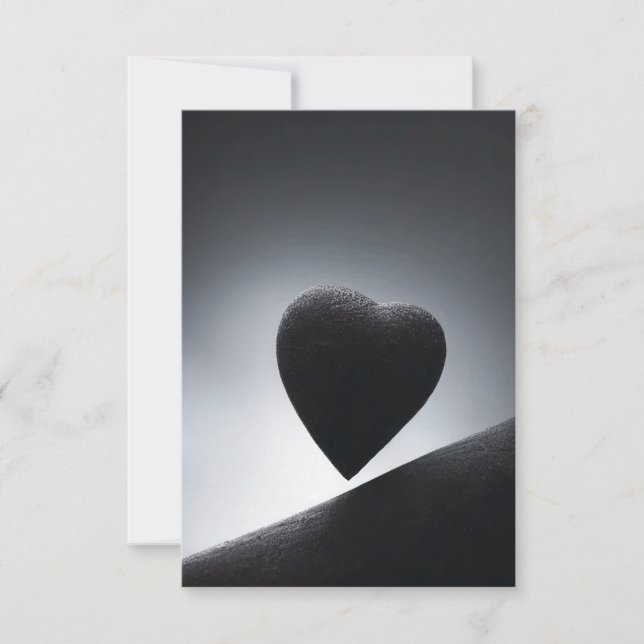Moonlight Heart Shape Night Himlar Tack Kort (Framsida)