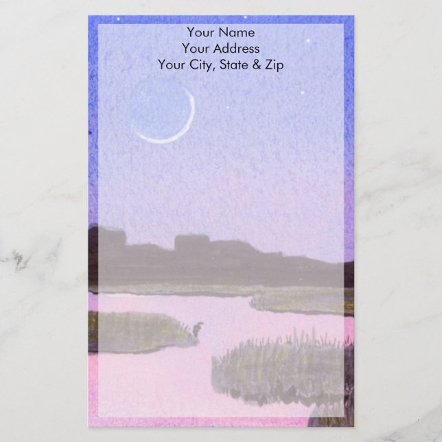 Moonlight Heron Brevpapper (Framsida)