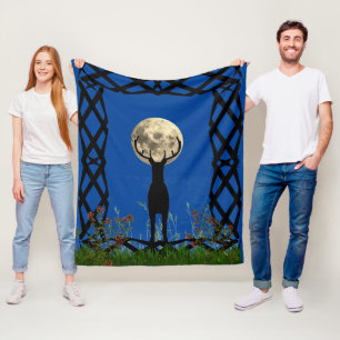 Moonlight Hjort Fleecefilt