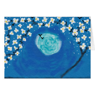 Moonlight i trädgården hälsningskort