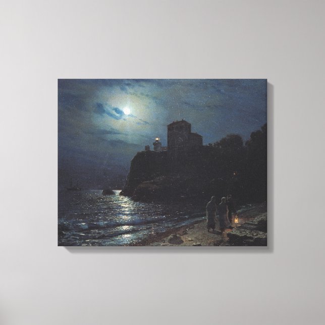 Moonlight Kant i Sjö, 1870 Canvastryck (Framsida)