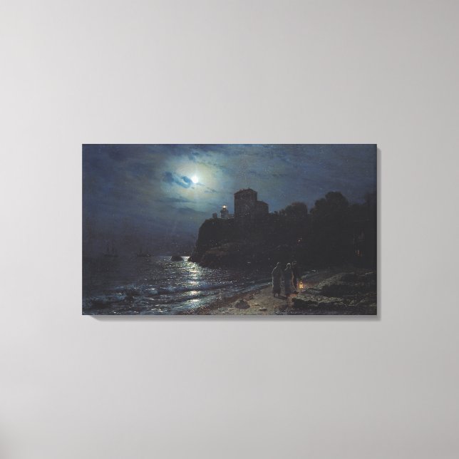 Moonlight Kant i Sjö, 1870 Canvastryck (Framsida)