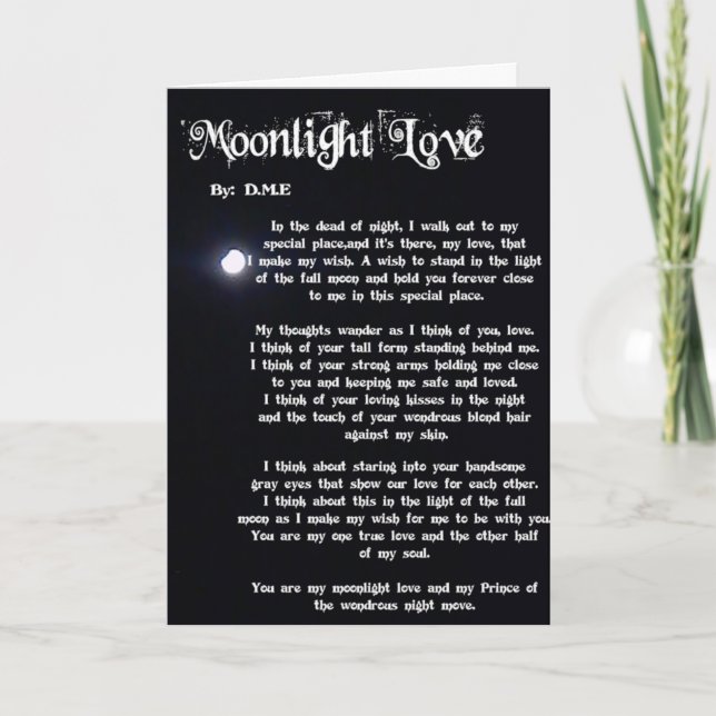 Moonlight Kärlek Greeting Card Helgkort (Framsida)