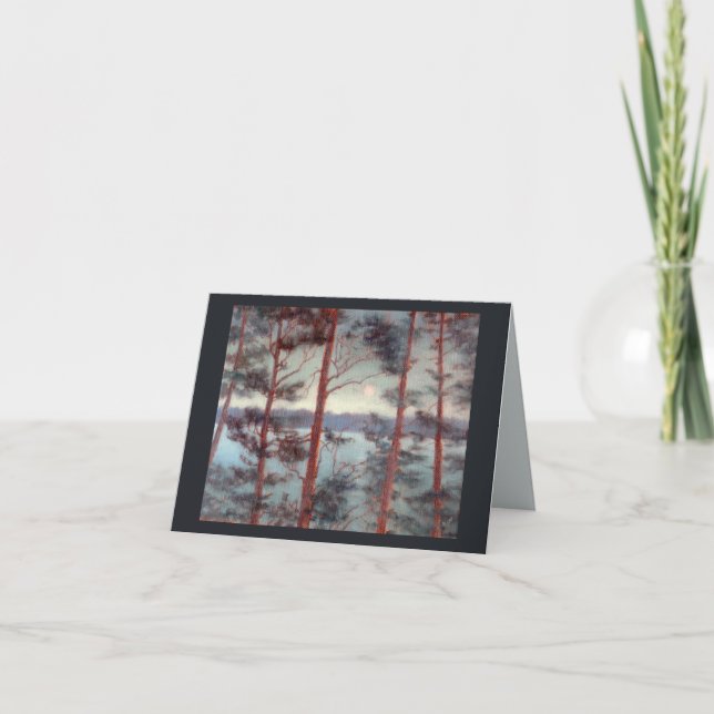 Moonlight-kort för cedervy kort (Framsida)