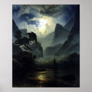 Moonlight - liggande - Noweigan-fjord Poster