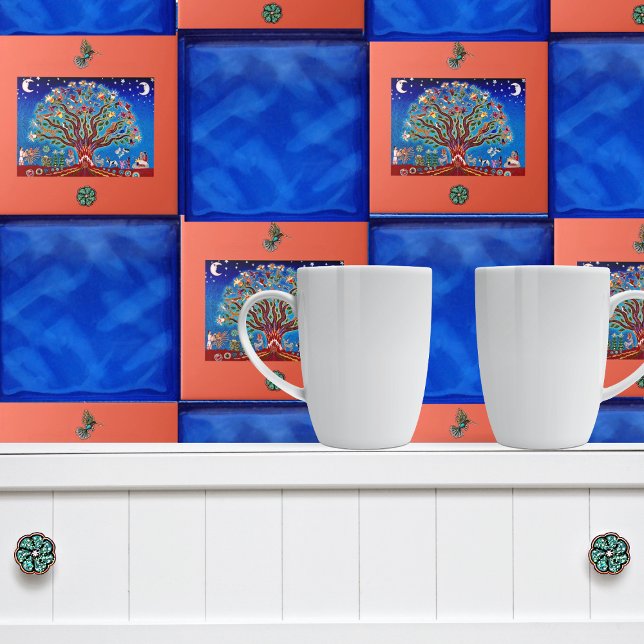 Moonlight Livets träd Talavera Stil mexikanska Kakelplatta (Skapare uppladdad)