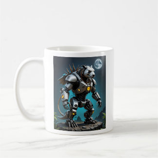 Moonlight Mechapanda Warrior Battle T-shirt Kaffemugg