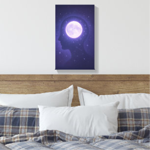 Moonlight Minds - Dreamy Cosmic Astrology Canvas