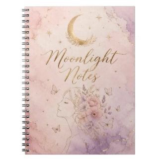 moonlight notes aesthetic celestial magic journal anteckningsbok