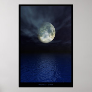 Moonlight Ocean - Speciell Edition Poster