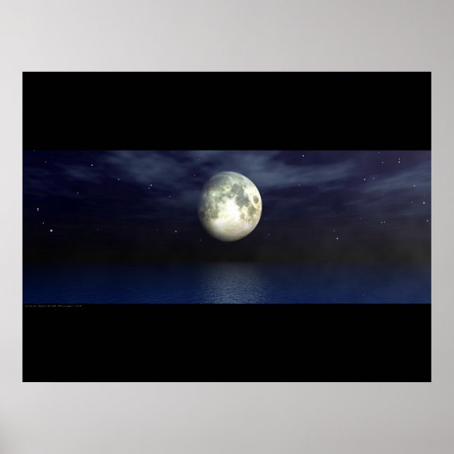 Moonlight Ocean - Widescape Poster (Framsidan)