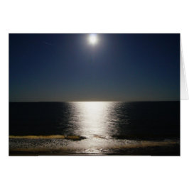 Moonlight on Ocean Hälsningskort