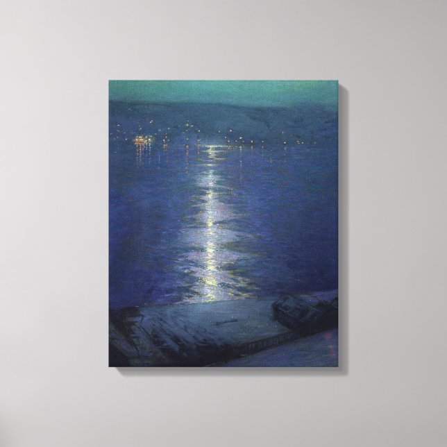 Moonlight on the River, 1919 Canvastryck (Framsida)