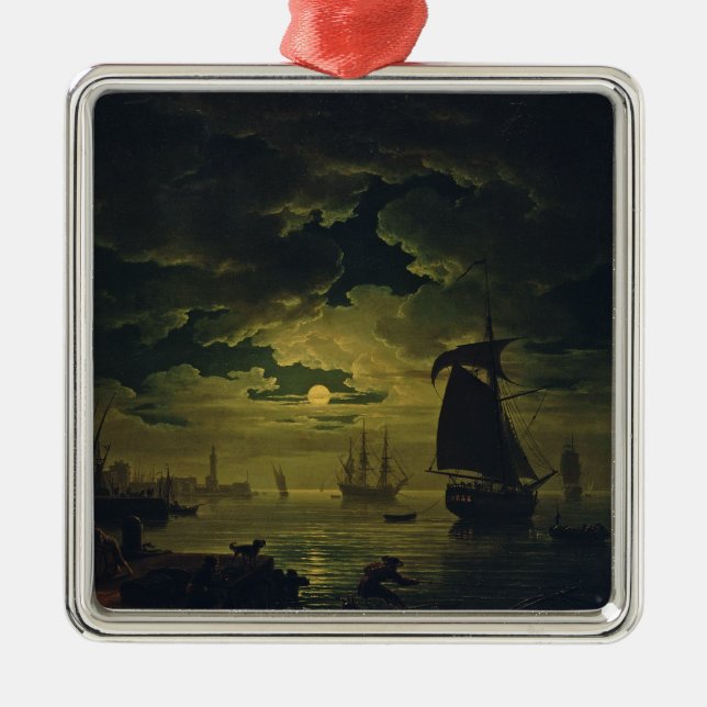 Moonlight Over Palermo High-Fidelity Fine Art  Julgransprydnad Metall (Framsidan)