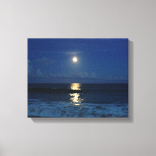 MOONLIGHT på BEACH Canvastryck