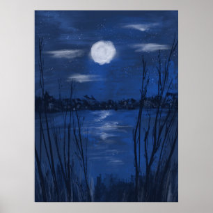 Moonlight på stilla Vatten Poster
