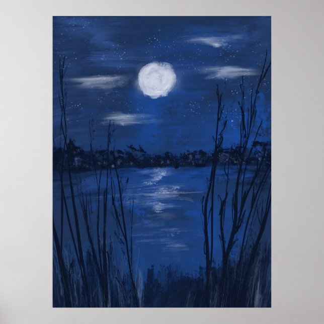 Moonlight på stilla Vatten Poster (Framsidan)